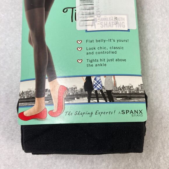 SPANX Assets by‎ Sara Blakely Ankle Shaping Tights Women's 4 Black Shapewear NWT - Picture 3 of 7